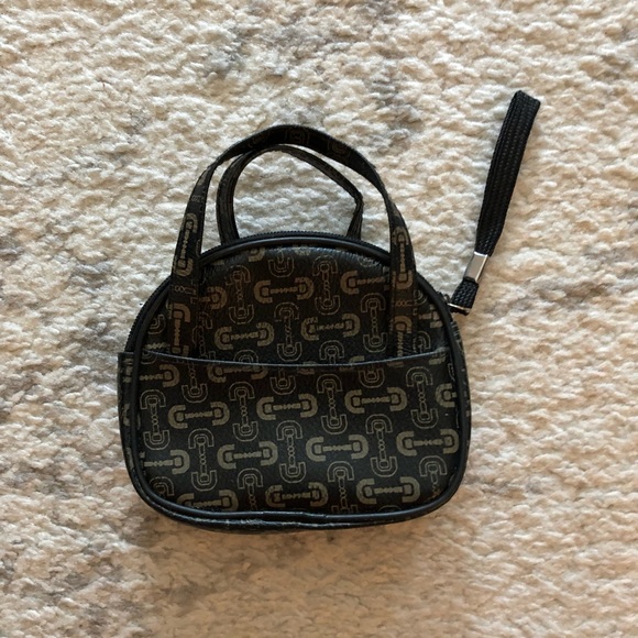 Beige & black leather “nails & screws” coin purse - Picture 6 of 6